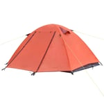 shunlidas Single Camping Tent Aluminum Poles Double Layers Waterproof Large Space Portable Storage Package Travel Tent-Orange
