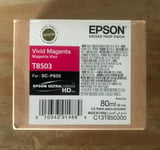 Genuine EPSON T8503 Ink - VIVID MAGENTA / FOR SC-P800 (INC VAT) BOXED 2023