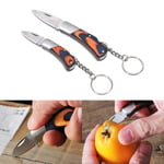 Small Mini Stainless Steel Folding Pocket Fruit Knife Keychain C M