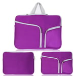 AUConer 14inch Laptop Carry Bag Sleeve Compatible with Macbook Pro 14 Lenovo ThinkPad X1 Carbon Spin 713 Lenovo Yoga 9i HP EliteBook 840 G7 Huawei Matebook X Pro(14.1inch, CarryBag-Purple)
