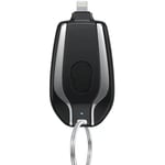 1500mah Keychain Phone Charger.mini Power Emergency Pod Kompatibel Iphone/type-c Snabbladdning Power Bank Keychain(storlek.färg:iphone-interface-svart)