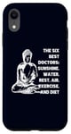 Coque pour iPhone XR Meilleurs médecins : soleil, eau, repos, air, exercice, régime alimentaire