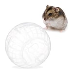 Relaxdays Boule de Hamster, D : 14 cm, Hamsters et Souris, Jouet pour rongeurs, avec Couvercle, Plastique, Transparente