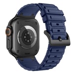 Apple Watch Series 7 45mm Tufft Armband i silikon, Mörkblå