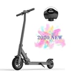 Nologo SHUAI- Foldable Adult Electric Scooter Embedded LCD Display 200W Three Speed Adjustment Maximum Speed 24KM/H Can Drive 15KM Double Braking System Load 100kg
