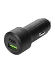 Deltaco USB car charger 1x USB-C PD 18 W 1x USB