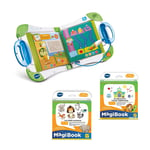 LOT MagiBook Starter Pack vert + Livre Magibook Les bébés animaux + Livre MagiBook Je découvre l'école maternelle Vtech