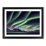Fabulous Aurora Borealis H1022 Framed Print for Living Room Bedroom Home Office Décor, Wall Art Picture Ready to Hang, Black A2 Frame (64 x 46 cm)