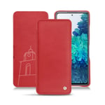 Housse cuir Samsung Galaxy S20 FE - Rabat horizontal - Rouge - Cuir lisse premium - Neuf