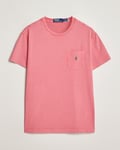 Polo Ralph Lauren Cotton Linen Crew Neck T-Shirt Pale Red