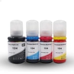 104 Ink Bottles for Epson EcoTank ET1810 ET2710 ET2711 (Set of 4) non-oem