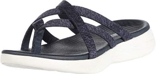 Skechers Women's On-the-go 600 - 140004 Flat Sandal, Navy, 6 UK