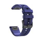 Eariy silicone quick-release wristband, compatible with Garmin Fenix 6X / Fenix 6X Pro, wear resistance and deformation resistance, suitable for all occasions., dark blue