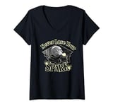 Womens The Addams Family TV Series – Uncle Fester Graduation Spark V-Neck T-Shirt