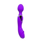 10 Speed Silicone Rechargeable Double Ended Silicone Wand Vibrator Massager 