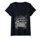 Womens SS DEL Classic CB Radio Vehicle V-Neck T-Shirt