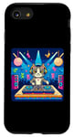 Coque pour iPhone SE (2020) / 7 / 8 Pixelated Cat DJ joue de la musique au Lively Dance Club. Jouer