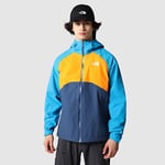 The North Face Men's Stratos Hooded Jacket Shady Blue-Cone Orange-Acoustic Blue (CMH9 8Z2)