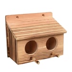 Bird Houses Nest Box for Birds for Garden Wooden Nesting Boxes Free Standing, for Blue Birds, Sparrow, Robins, Exquisite Metal Lock, Easy for Birds to Grasp and Stand, Set On Fence-18x9.5x15cm