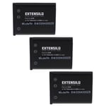 EXTENSILO 3x Batteries compatible avec Pentax Optio RS1000, M90, NB-1000, RS100, T30, RS1500 appareil photo, reflex numérique (700mAh, 3,7V, Li-ion)