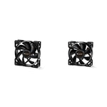 Be Quiet. BL038 Pure Wings 2 92 mm Case Fan Black & BeQuiet! BL037 80MM Pure Wings 2 PWM, Rifle Bearing Fan, 19.2dB, Supports Water Cooling And Air Cooling, Silence Optimised Fan Blades, black