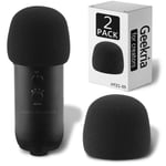 Geekria Black Foam Windscreen for Blue Yeti, Yeti Pro (2 Pack)