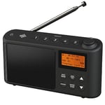 DAB Radio Portable, DAB Plus/DAB Radio, FM Radio, Small Radio, Portable Radios Mains and Battery, USB Charging for 15 Hours Playback, Large LCD Display (Spectrum by iBox)