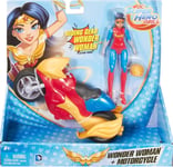 DC Super Hero Girls RIDING GEAR WONDER WOMAN 6" Action Figure with Motorbike
