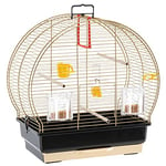 Ferplast Cage à Oiseaux Luna 2 Cage pour Oiseaux, Canaris, Perruches Ondulées, en Métal, Accessoires Inclus Mangeoires rotatives Perchoirs, 44,5 x 25 x h 45,5 cm.