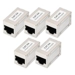 W5EOM DIGITUS Connecteur RJ45 Cat 6A -5 pièces - Rallonge de câble LAN - Connecteur de câble réseau Cat6A - Compatible PoE - Connecteur modulaire - pour Switch, DSL, Modem, Routeur, PC - Argenté