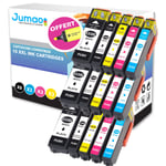 Lot de 15 cartouches 3*N (22ml), 3* NPH (13ml), 3*CMY(13ml) compatibles pour Epson Expression Premium XP-635+ Fluo offert -Jumao-
