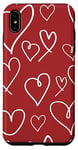 Coque pour iPhone XS Max Cœurs de couleur rouge bordeaux pour la Saint-Valentin