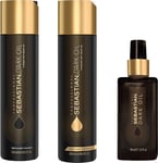 Sebastian Professional Dark Oil Hair Styling Oil | up to 48Hrs Smoothness | Ligh