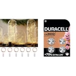 himalyFairyBottleLights2M6Pcs20LedStringLightIndoorOutdoorBatteryOperatedStarryNightLightTwinkleCraftSetsCopperWireDecorativeLightforChristmasWeddingBirthday + DURACELL 2032 Lithium Coin Batteries 3V