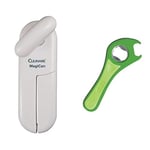 CULINARE MagiCan Opener - Manual tin opener with a powerful stainless steel blade and a wide, comfortable handle for safety and ease, in white Zyliss 5-in-1 Opener, Green