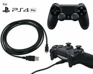 3m Play + Charging Charger Lead Cable For PlayStation PS4 Pro Controller GamePad