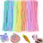 200 st 7 färger piprensare för pyssel chenille stång tillbehör pastell macaron färgglada