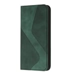Green Leather Case for Samsung Galaxy A22 5G with Magnetic Attraction and Stand Function