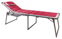 Quest Bordeaux Pro Lounge Bed with Table Garden Outdoors Camping Sunbathing