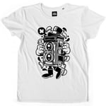 Teetown - T Shirt Homme - Oldschool Photography - Polaroid Kodak Fisheye 90's Objectif Apn Argentique - 100% Coton Bio