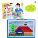 Children Puzzle Peg Board With 296 Pegs Educational Toys Gift B 296pcs
