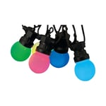13m LED ljusslinga med 15 RGB-lampor - 0.5W/lampa, styrs via medföljande fjärrkontroll - Kulör : RGB
