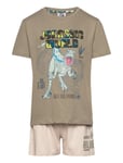 Set 2P Short + Ts Sets Sets With Short-sleeved T-shirt Green Jurassic World