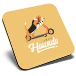 Square Single Coaster - Love Hounds Beagle Puppy Dog  #24509
