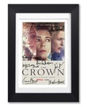 The Crown Season 4 Cast Signed Autograph A4 Poster Photo TV Show Series Framed Memorabilia Gift Olivia Coleman (BLACK FRAMED & MOUNTED)