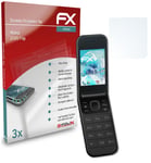 atFoliX 3x Screen Protector for Nokia 2720 Flip Protective Film clear&flexible
