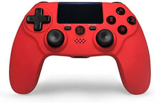 Wireless Controller for PS4 Controller Double Vibration for PlayStation 4 Controller Gamepads with Six-axis, Joysticks for PS4/ Pro/ Silm/ PC( Red)