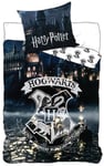 Harry Potter sängkläder - 150x210 cm - Hogwarts - 2 i 1 sängkläder - 100% bomull