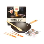 School of Wok Pre-Seasoned Set 30cm