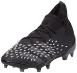 adidas Predator Freak .1 Fg J Soccer Shoe, Core Black Grey Four FTWR White, 2 UK
